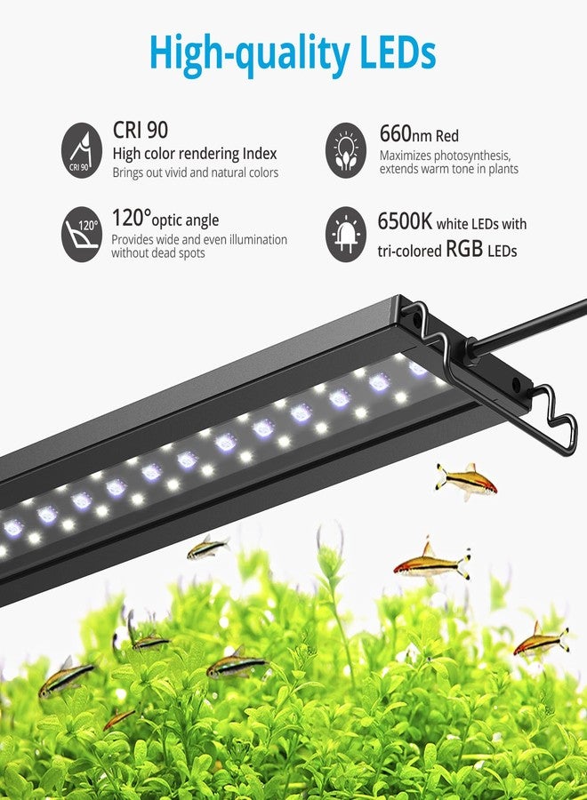 NICREW C10 24/7 LED Aquarium Light for Plants, 48-60 Inches, Full Spectrum Fish Tank Light with Timer, Brightness Adjustable - Image 4